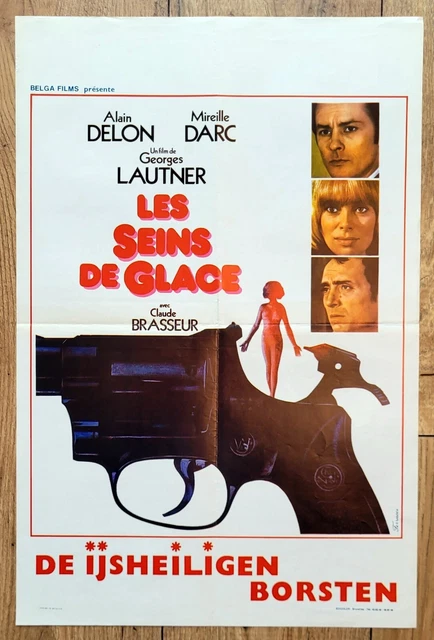 AFFICHE LES SEINS DE GLACE Georges Lautner ALAIN DELON ...