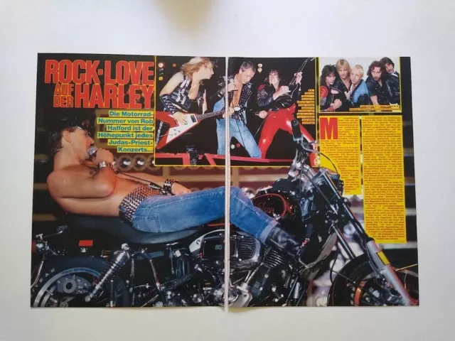 Judas Priest Rob Halford Harley Davidson Tipton clippings Germany 1980s