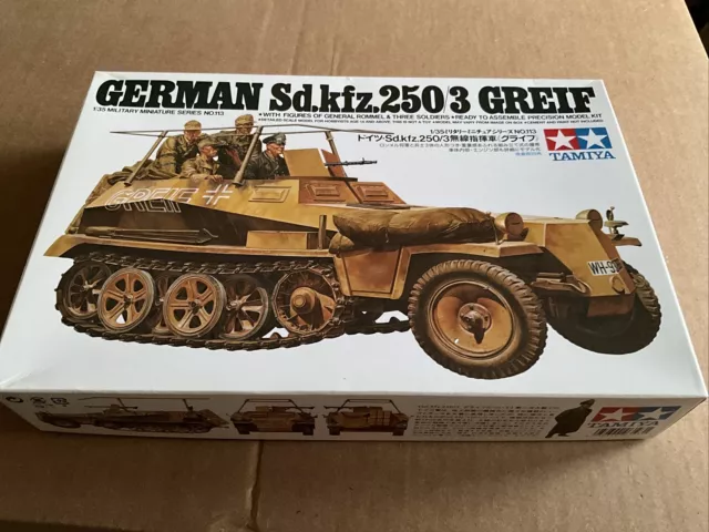 Tamiya 35113 - Zweiter Weltkrieg Deutsch Sd.kfz.250/3 Rommel's Greif - Modellsatz 1/35 Massstab