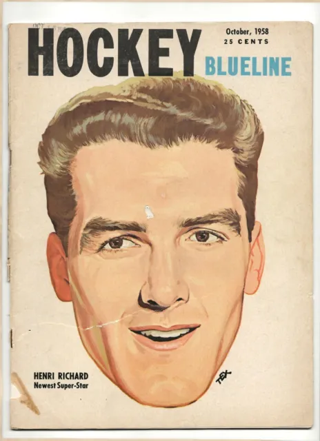 1958 October Hockey Blueline Henri Richard Montreal Canadians