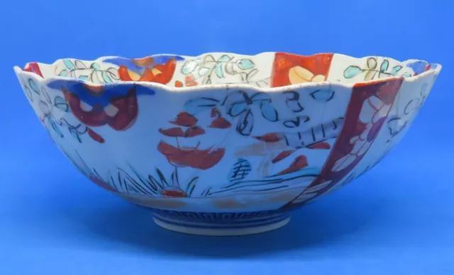Japanese Imari vintage Victorian Meiji Period oriental antique large bowl B 3