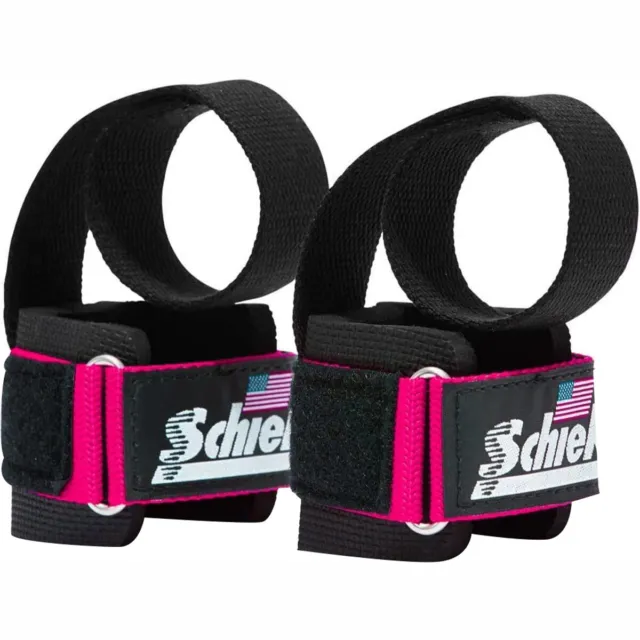 Schiek Sports Model 1000-PLS Deluxe Power Lifting Straps - Pink