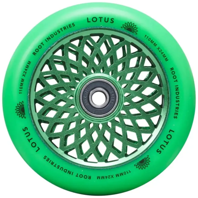 Root Industries Lotus Stunt-Scooter Rolle 110mm Roller Wheel Grün/Pu Grün
