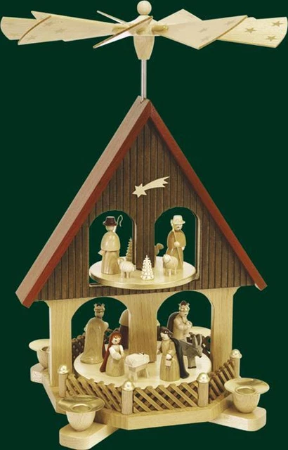 TABLE PYRAMID OF Christ birth soap pyramid house folk art ore mountains ...