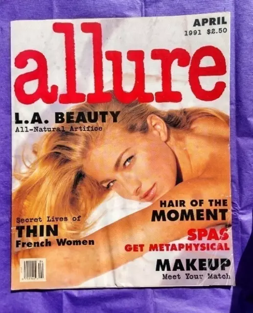 VTG Allure Fashion Magazine April 1991 (issue #2) Supermodel Elaine Irwin
