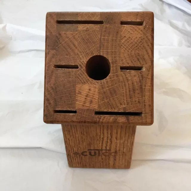 Bloque de 7 cuchillos de madera Cutco (solo bloque, sin cuchillos)