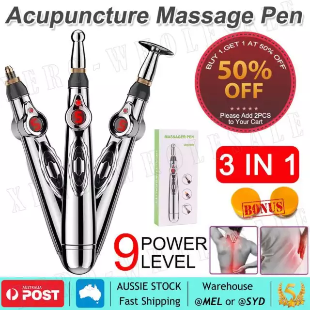 Electronic Massage Pen Pulse Analgesia Pen Body Pain Relief Acupuncture Point AU