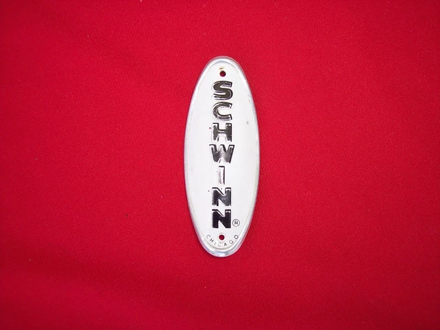 Vintage SCHWINN 1973 26" BICYCLE PARTS Front HEADBADGE W/the 2 Screws Vintage SCHWINN 1973 26" BICYCLE PARTS Front HEADBADGE W/the 2 Screws