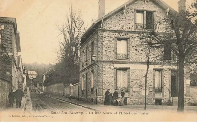 95 Saint Leu Taverny #As30057 La Rue Neuve Et L Hotel Des Postes