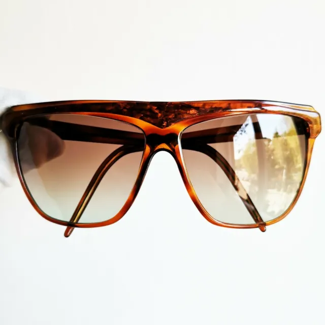 occhiali da sole LAURA BIAGIOTTI P24 square sunglasses oversize brown gold 90s