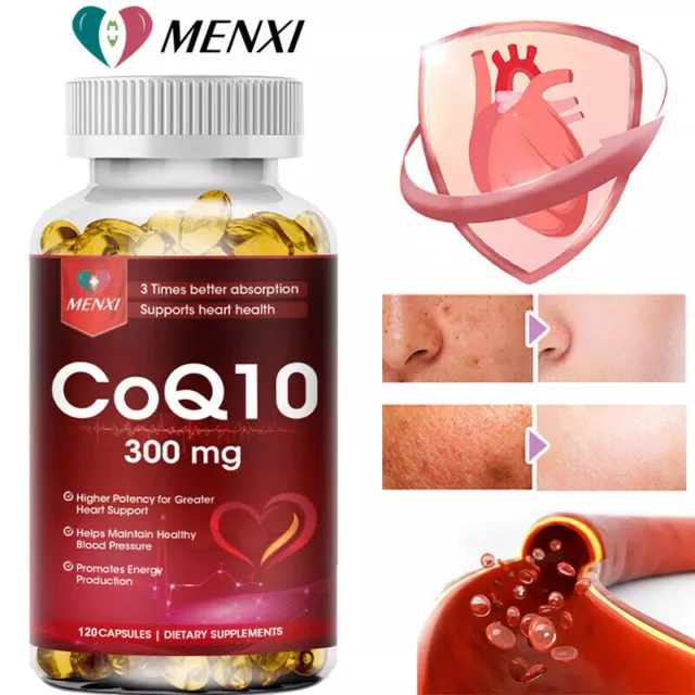 Antioxidant CoQ10 300mg Gummies Heart Health Support Energy Boost Q10 Vitamin