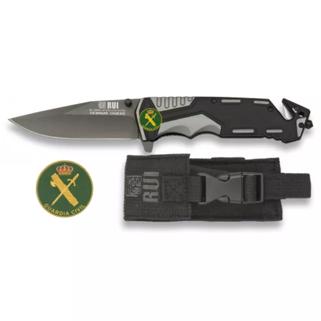 Navaja Tactica Rui Acero Inox Hoja 9,4 Cm Guardia Civil Gris/Negra Supervivencia