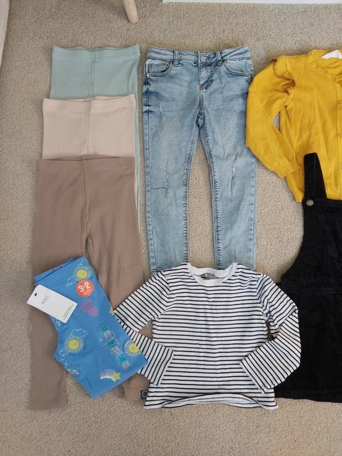 Girls 5-6 Year Winter Bundle NEXT George Primark M&S Leggings Cardigan Jeans Top 2