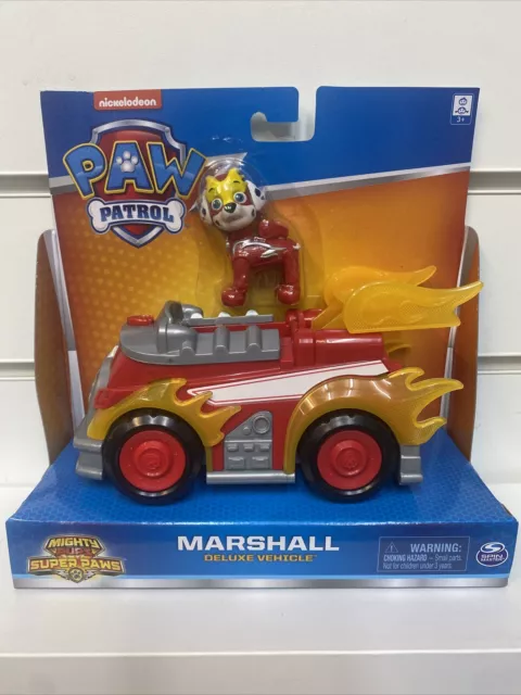 PAW PATROL MIGHTY Pups Super Paws Vehicle wit Marshall Deluxe No Lights ...