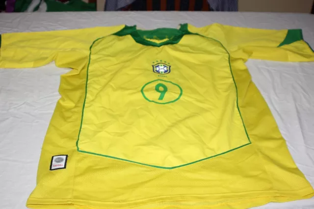 T-Shirt Of Football Vintage of The Selection Brazil Size L Dorsal 9 Ronaldo