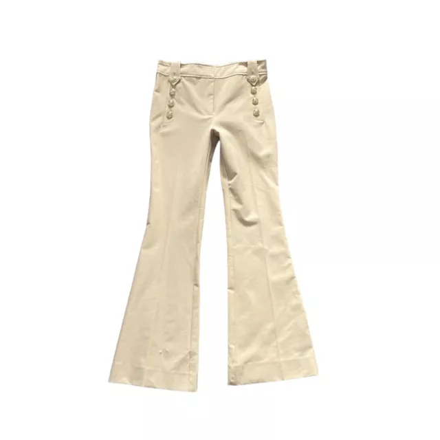 Derek Lam 10 Crosby Robertson Flare Sailor Trousers Khaki Size 8 New