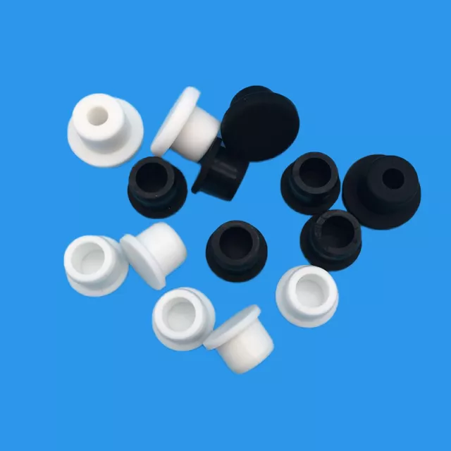 White/Black Silicone Rubber Blanking End Caps Inserts Plug Bung Stopper 15~37mm