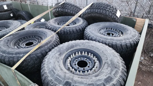 GOODYEAR WRANGLER MTR Military HMMWV Tires  97%+ Tread, 24  Bolt Rim $ - PicClick
