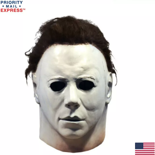 Michael Myers Mask Halloween Costume Scary Horror Murderer Cosplay-Adult Size