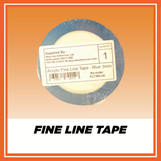 Acrylic Fine Line Masking Tape 9mm Hi Temp Fineline x 1