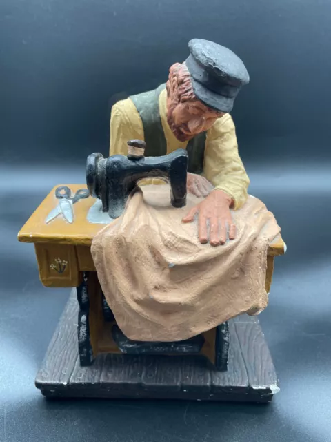 Jewish Man Mottel The Tailor Sculpture 1977 KAPLAN Limited Edition Judaica Art