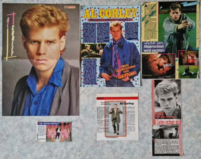 AL CORLEY lot de presse clippings pack collection magazines + 2 Poster