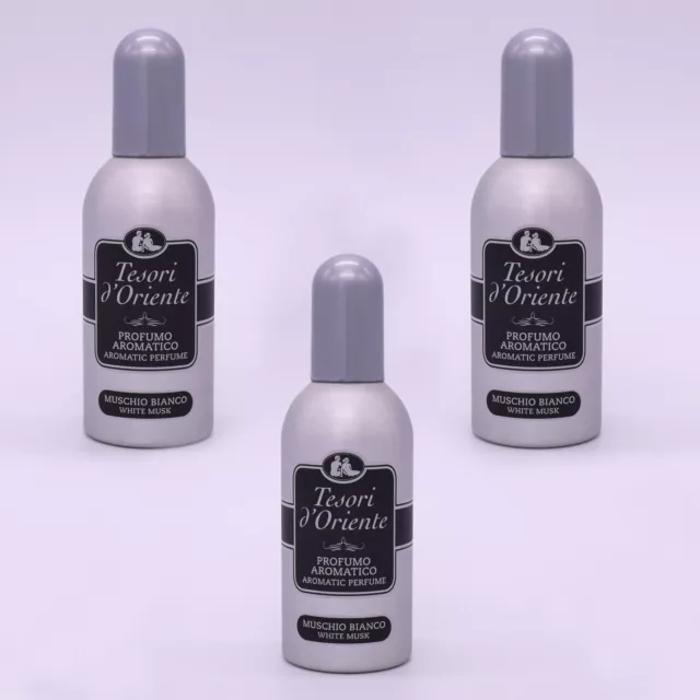 3 pz Profumo aromatico spray Tesori d'Oriente Muschio Bianco White Musk 100 ml