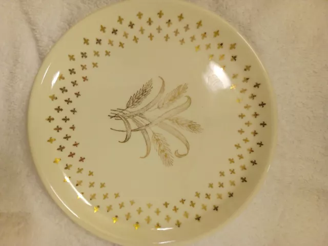 Homer Laughlin : Speckled Wheat Design : Set of 4 plates. Vintage 80s. USA