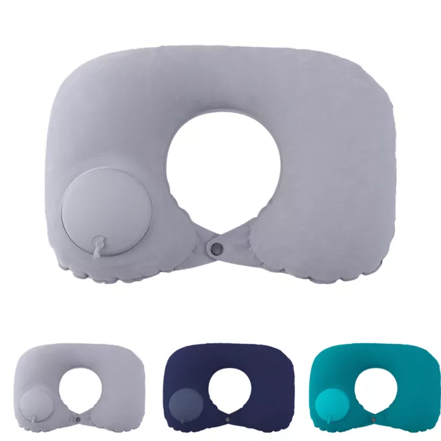 Inflatable U Shape Neck Support Travel Air Pillow Cushion Plane Sleep Head Rest