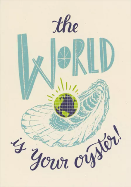 Designer Greetings The World Is Your Oyster Graduation Congratulations Card