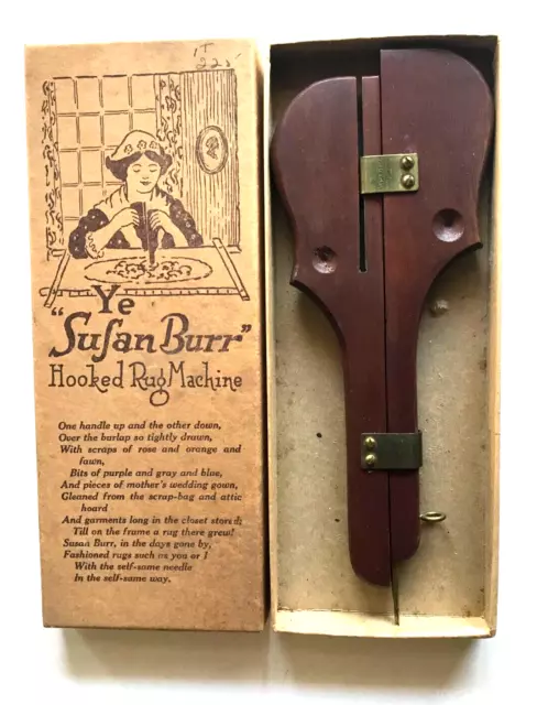Hooked Rug Machine In The Original Box  "Ye Sufan Burr" - Excellent Tool