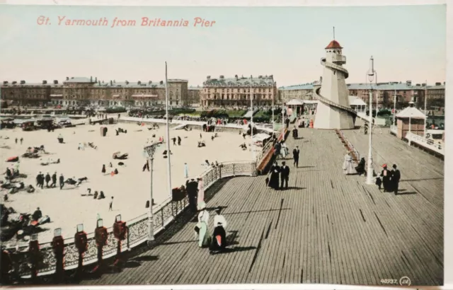 Old Postcard Great Yarmouth From Britannia Pier Helter Skelter