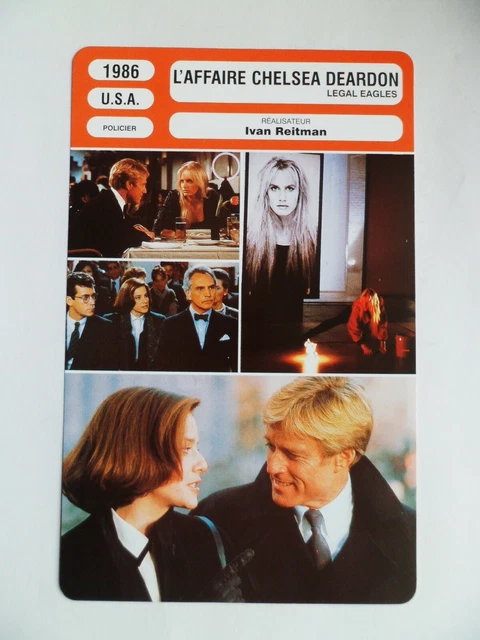 CARTE FICHE CINEMA 1986 L'AFFAIRE CHELSEA DEARDON Robert Redford Debra