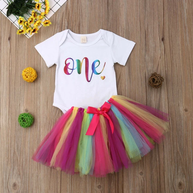 Set gonna tutù tulle neonata principessa romper bambina abbigliamento