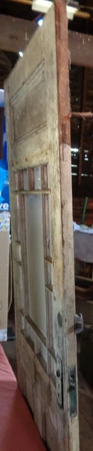 Antique 1860s Glass & Wood Door Architectural  82"(H)x31"x1.25 thick -PICK UP NJ 7
