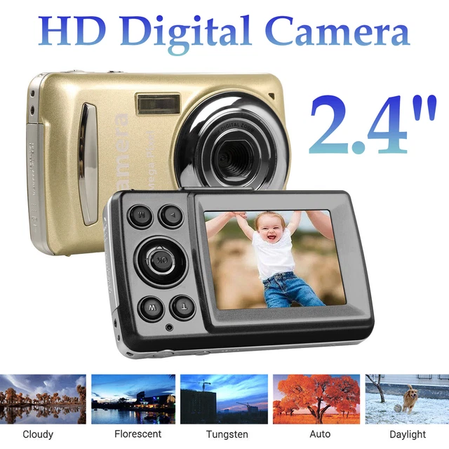 Digital Camera 2.4 Inch TFT LCD Screen 4X Zoom HD 16MP 1080P Anti-Shake Mic