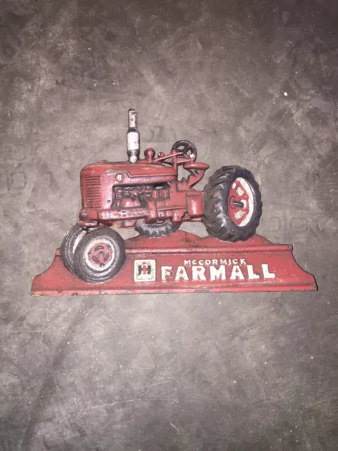 Farmall Door Stop McCormick Case International Tractor Cast Iron Metal Farm GIFT 2