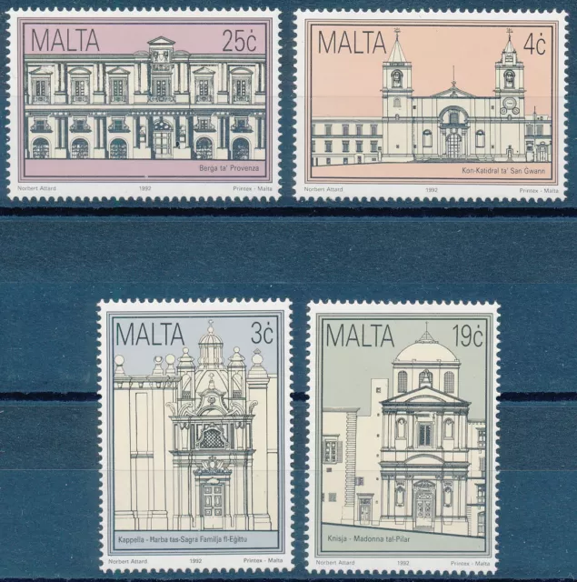 [BIN12704] Malta 1992 Architecture good set of stamps very fine MNH