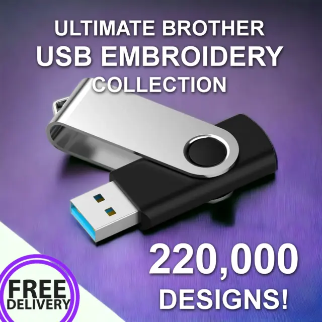 The Ultimate Brother Embroidery USB Design Collection + Viewing Software PES