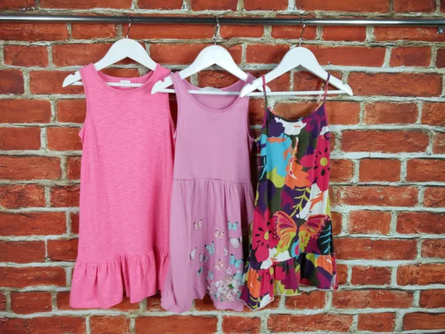Girls Bundle Age 4-5 Years Next H&M Sleeveless Summer Dress Set Pink Kids 110Cm