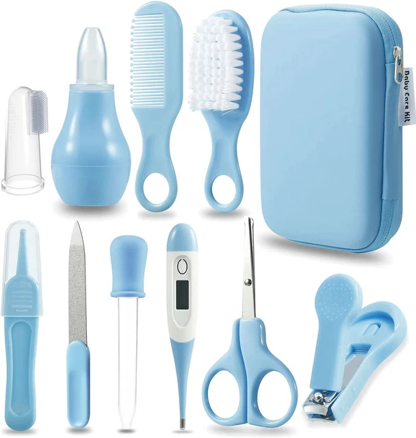 Baby Healthcare and Grooming Kit, Baby Safety Set Baby Comb, Brush, Finger Tooth