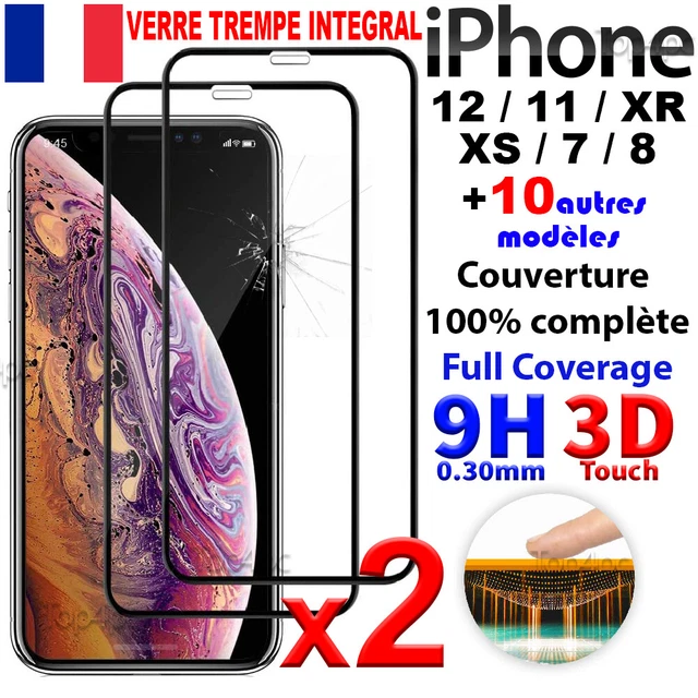 Verre Trempe Iphone Vitre Protection Ecran Integral 11 12 13 Pro Max X Xr Se 7 8