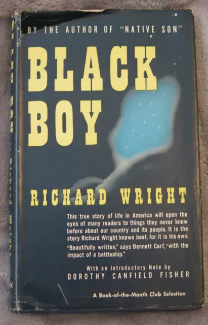 Black Boy by Richard Wright  1945 10th Edition Book-of-the-Month HB