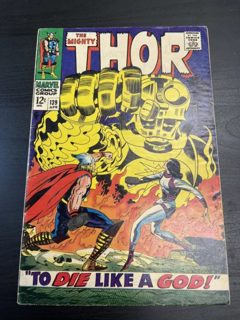 The Mighty Thor # 139 Marvel Comics 1967 Stan Lee Jack Kirby Key 1st Sif Cover
