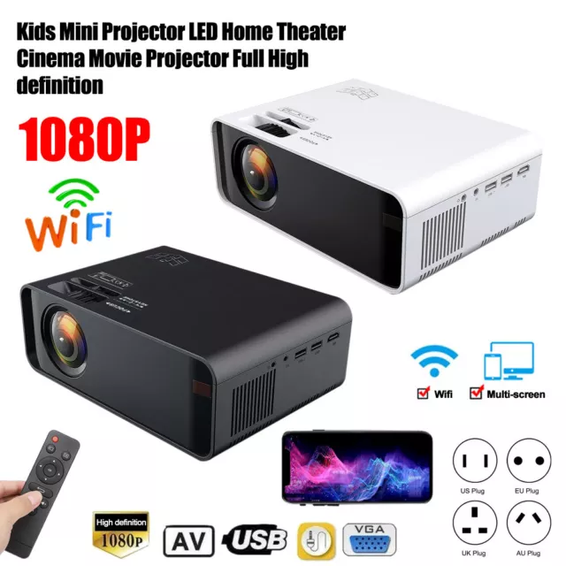 23000LM Mini Proyector 4K 1080P HD 3D LED Videoproyector Cine en casa WiF Beamer DE