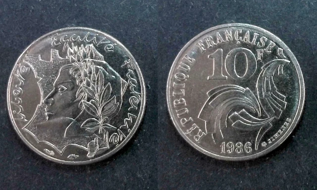 10 francs - 10 Francs Jimenez 1986 lot de 3
