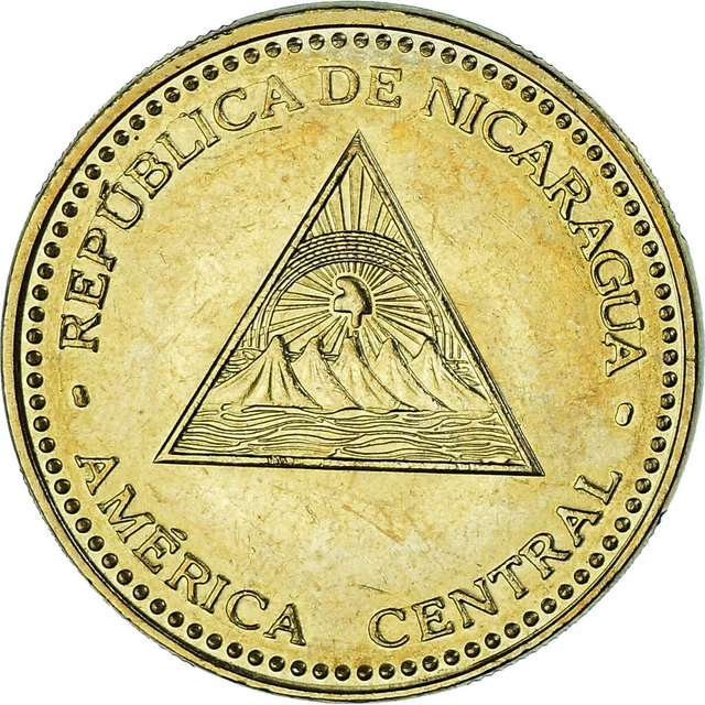 [#1183009] Coin, Nicaragua, 25 Centavos, 2007, British Royal Mint, AU, Brass pla