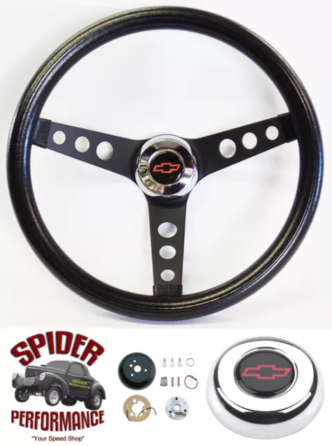55-56 Bel Air 210 150 Nomad steering wheel BOWTIE 13 1/2" CLASSIC BLACK