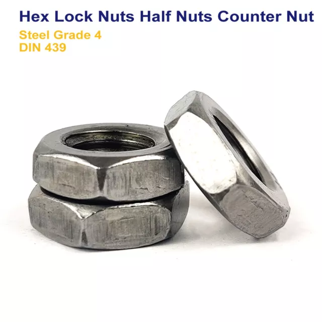 Thin Half Lock Nuts Steel M2 M3 M4 M5 M6 M8 M10 M12 M14 M16 M18 M20 M22 M24 M30