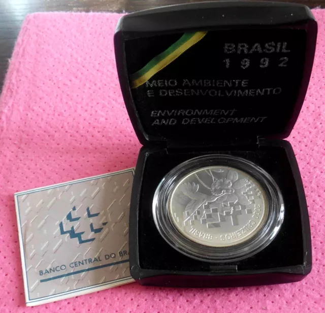 Brasilien Brasil Brazil  2000 CRUZEIROS 1992 Silber Proof